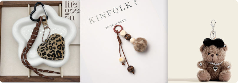 Cute Bow-knot Teddy Bear Keychain
