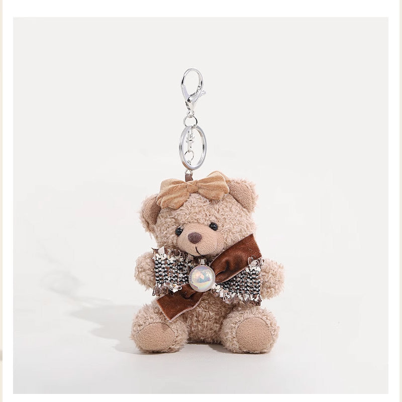 Cute Bow-knot Teddy Bear Keychain