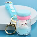 Floating Kitten Macaron Keychain