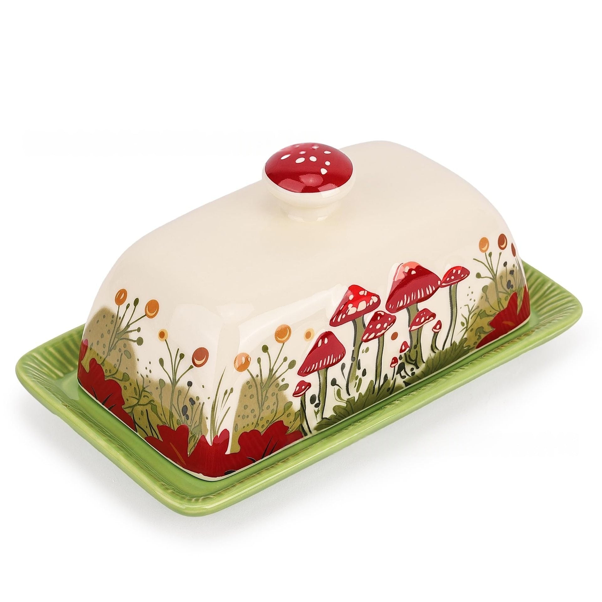 Mushroom-shaped Ceramic Butter Storage