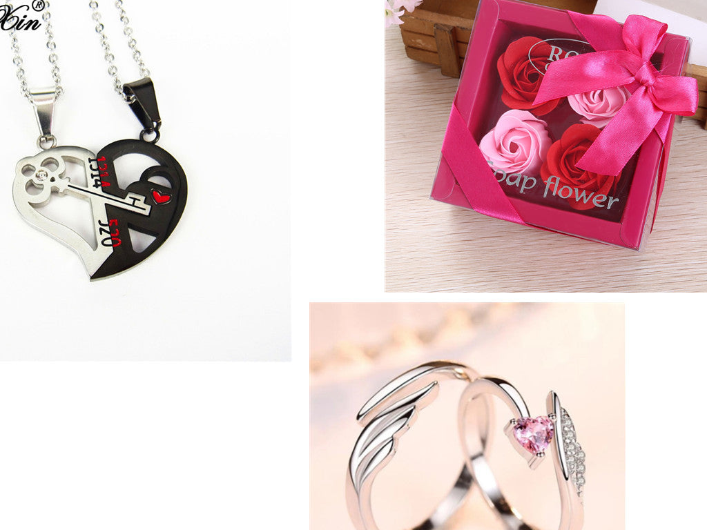 4 Rose Soap Flowers Gift Box