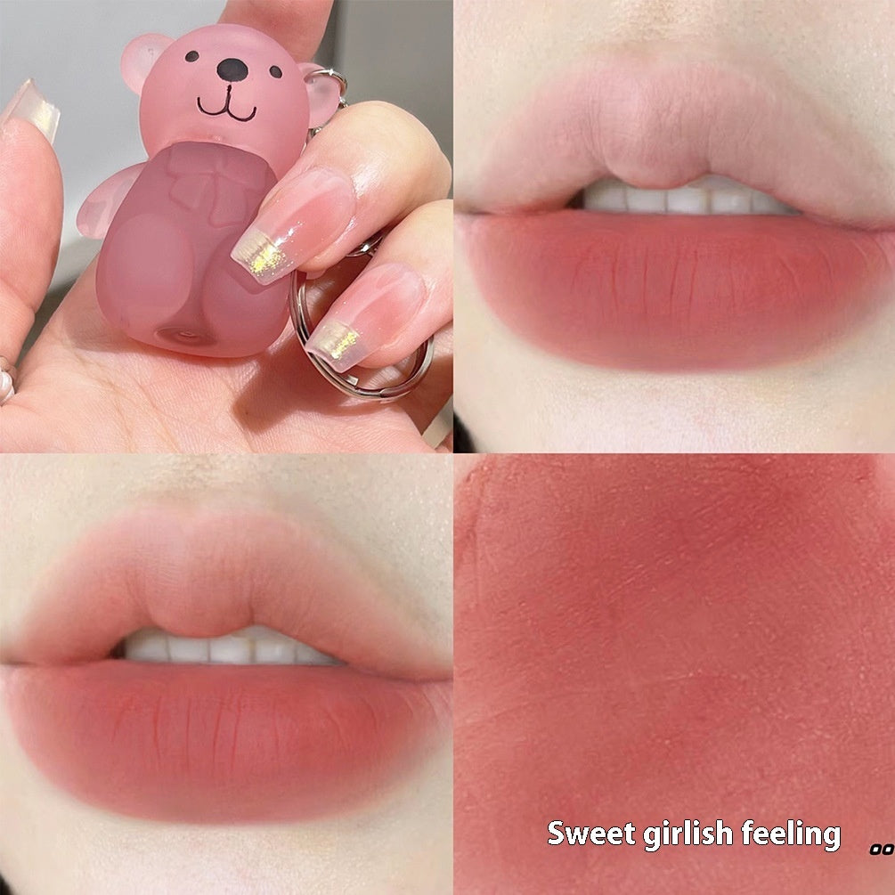 Cute Bear Lipstick Keychain