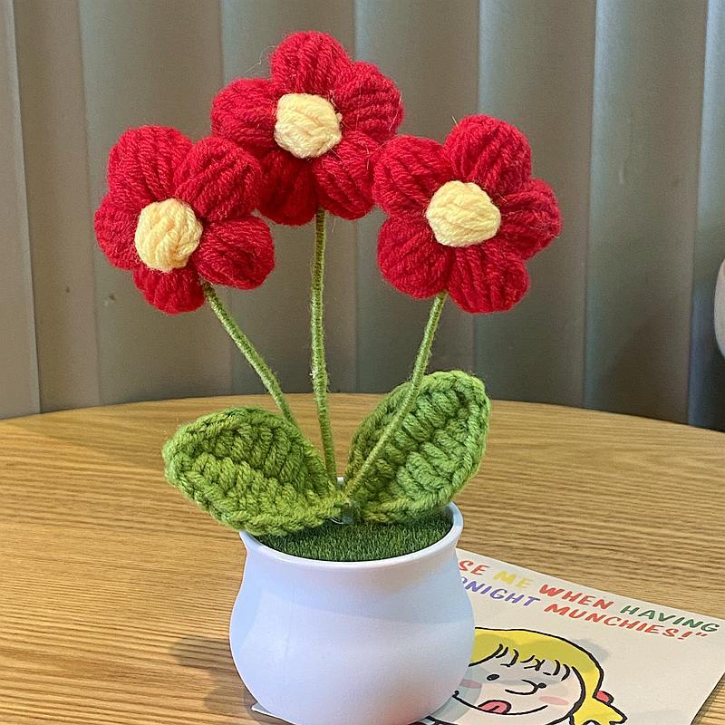 Finished Hand-woven Potted Plants