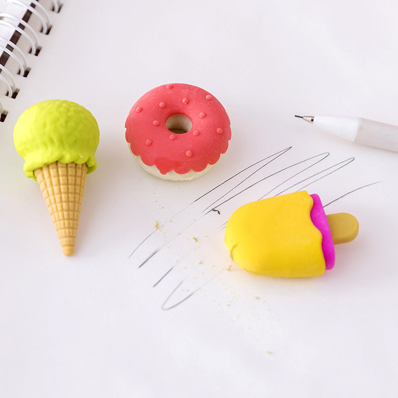 Adorable Dessert-Themed Eraser Collection