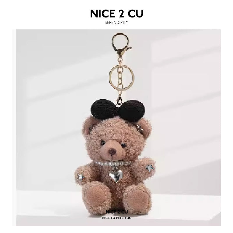 Cute Bow-knot Teddy Bear Keychain