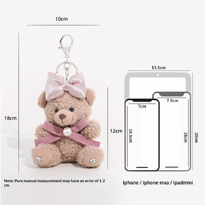 Cute Bow-knot Teddy Bear Keychain