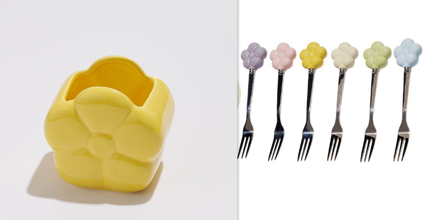 SUNFLOWER Stainless Steel Fruit Fork