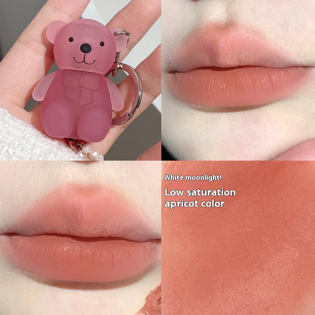 Cute Bear Lipstick Keychain