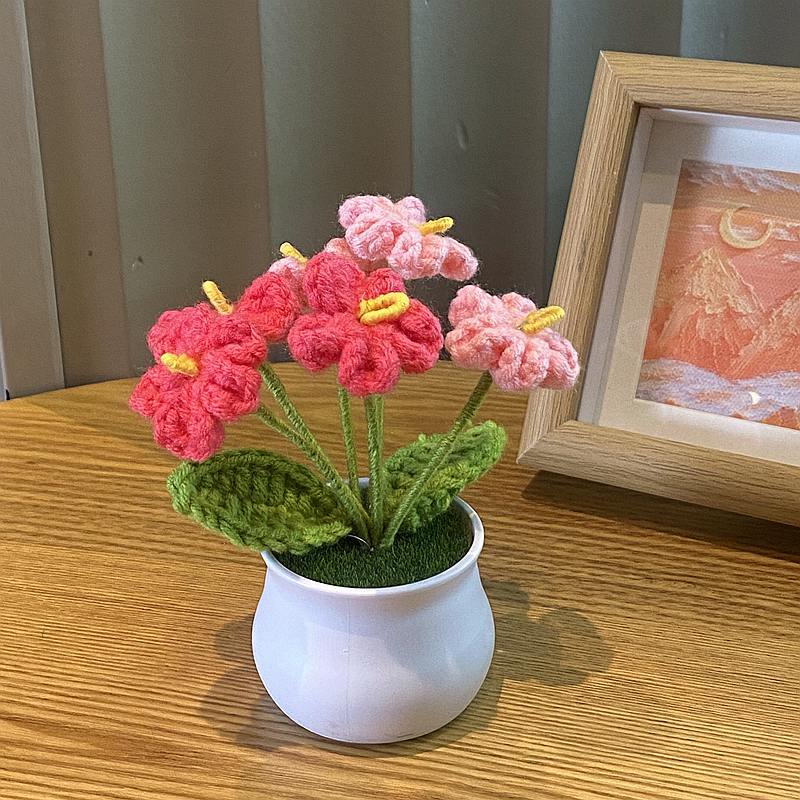 Finished Hand-woven Potted Plants