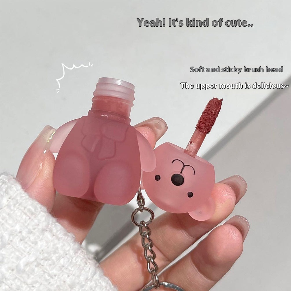 Cute Bear Lipstick Keychain