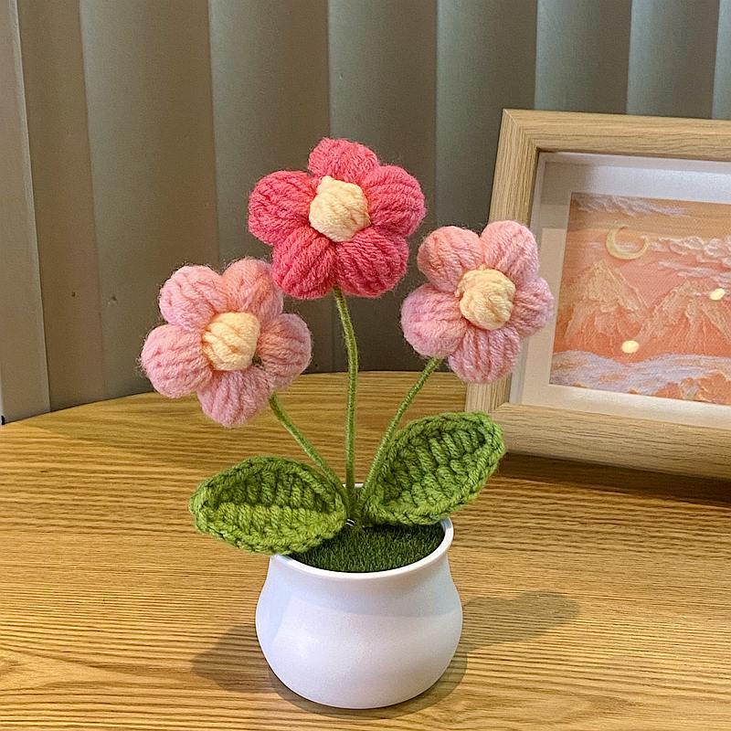 Finished Hand-woven Potted Plants