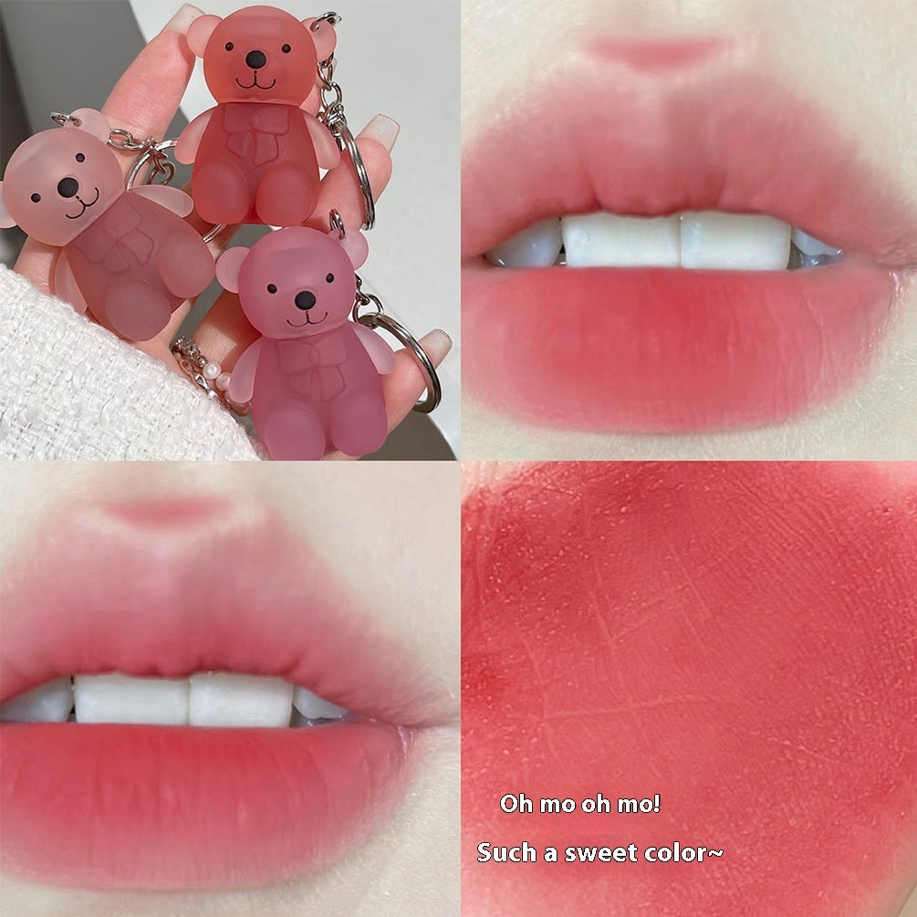 Cute Bear Lipstick Keychain