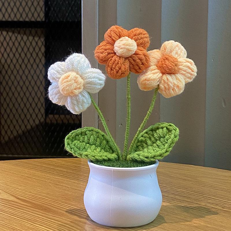 Finished Hand-woven Potted Plants